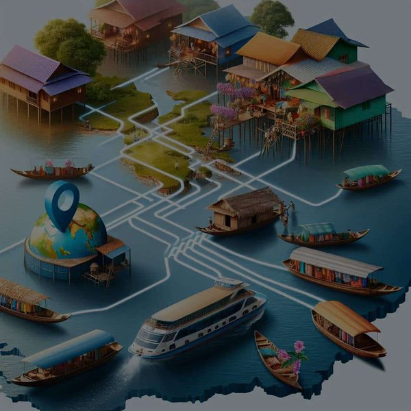 Quels itinéraires de croisière comprennent une visite des villages flottants d'Asie du Sud-Est?